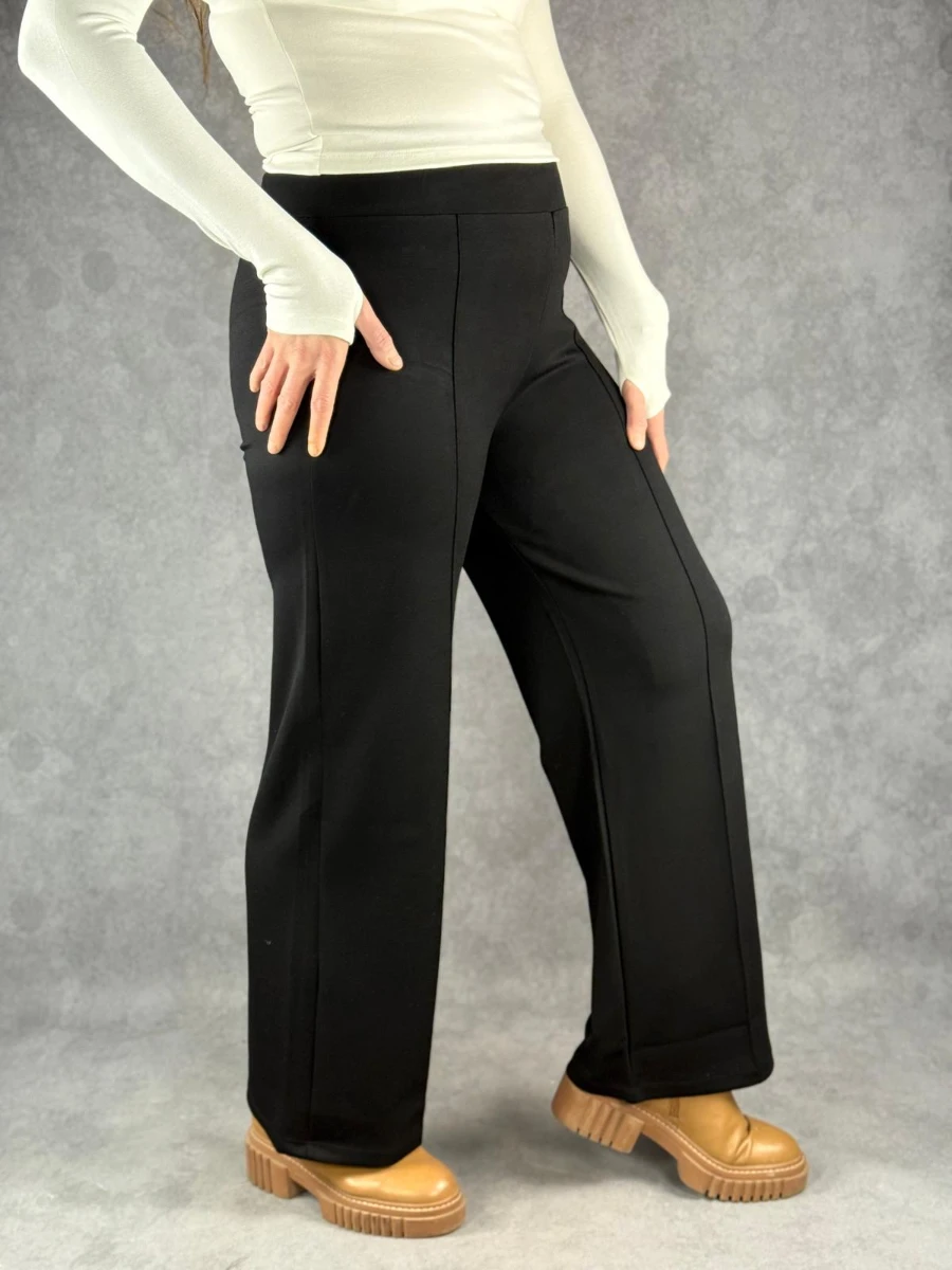Büyük Beden Modal pantolon  - SİYAH
