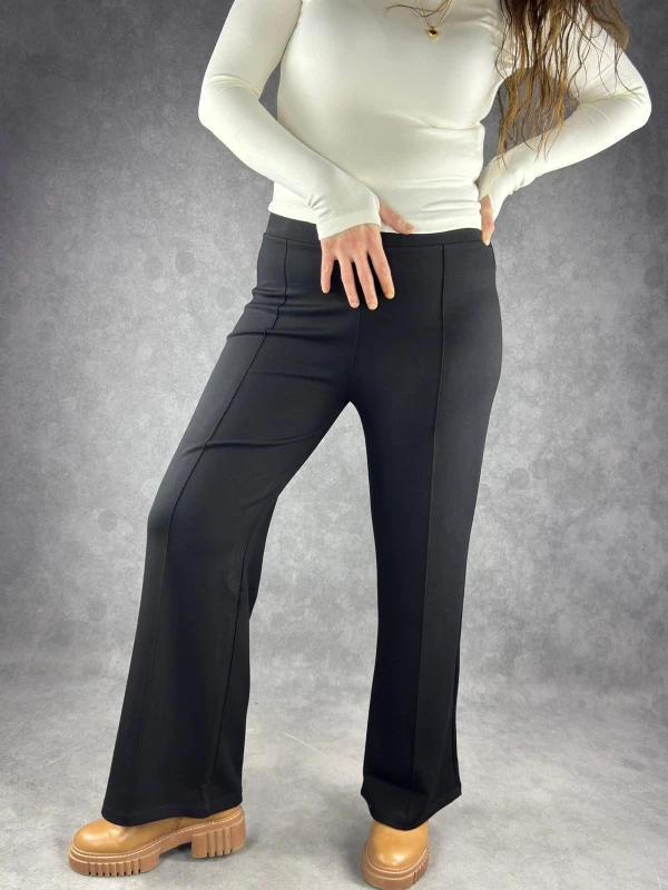 Büyük Beden Modal pantolon  - SİYAH
