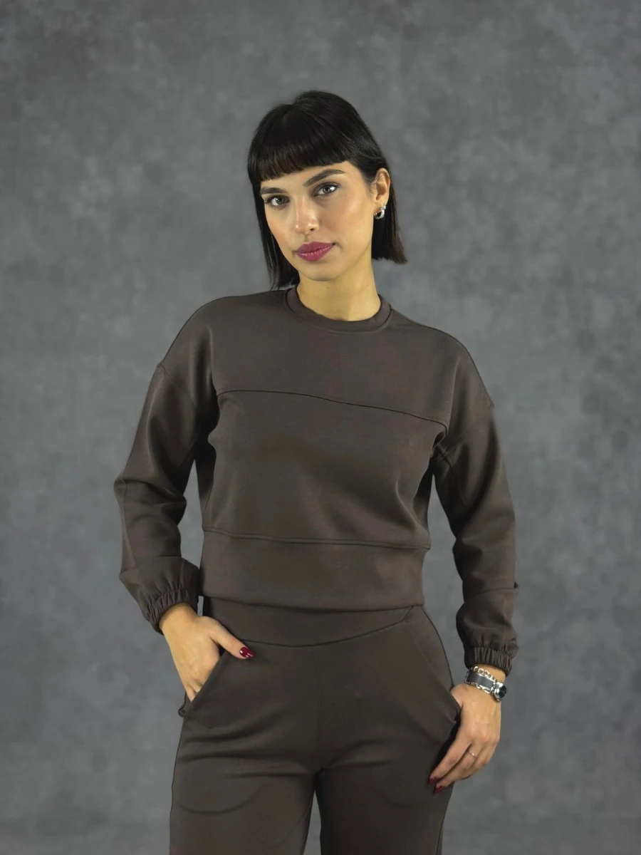 EŞOFMAN TAKIM  - KAHVERENGİ