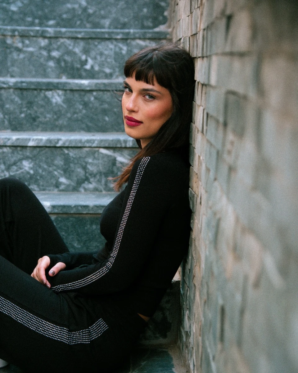 Taşlı BODY BUZİ ribana - SİYAH