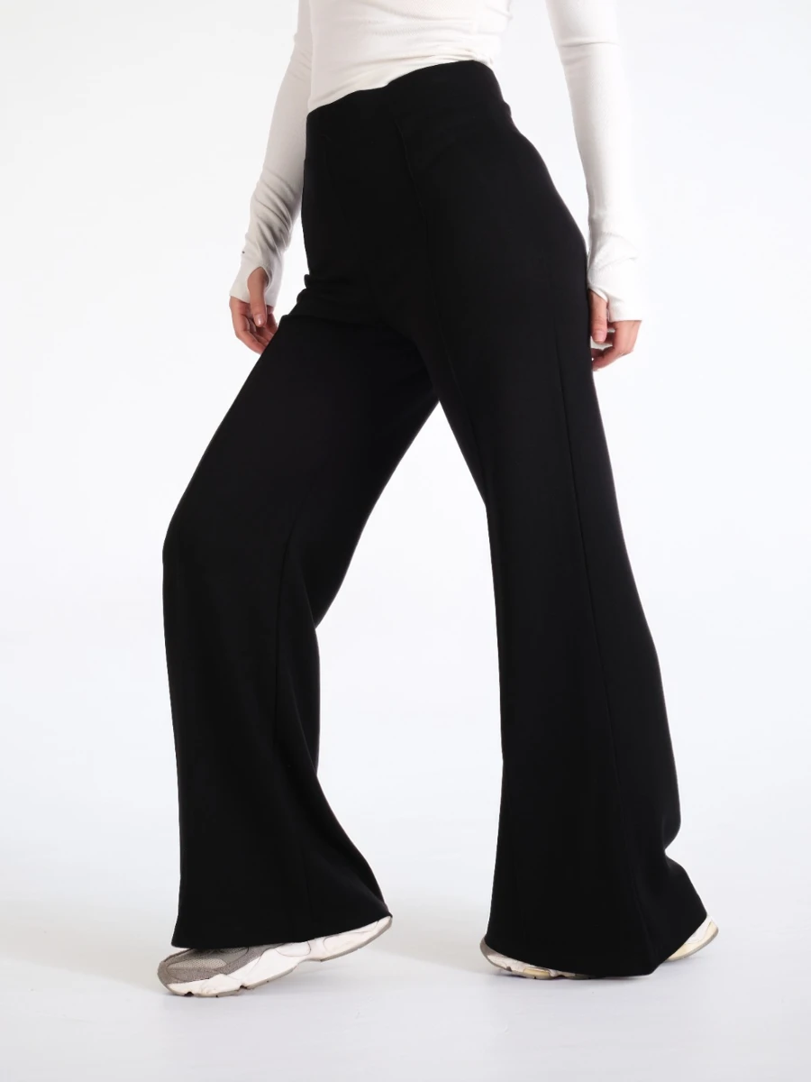 ÇIMALI MODAL DÜZ PAÇA PANTOLON - SİYAH