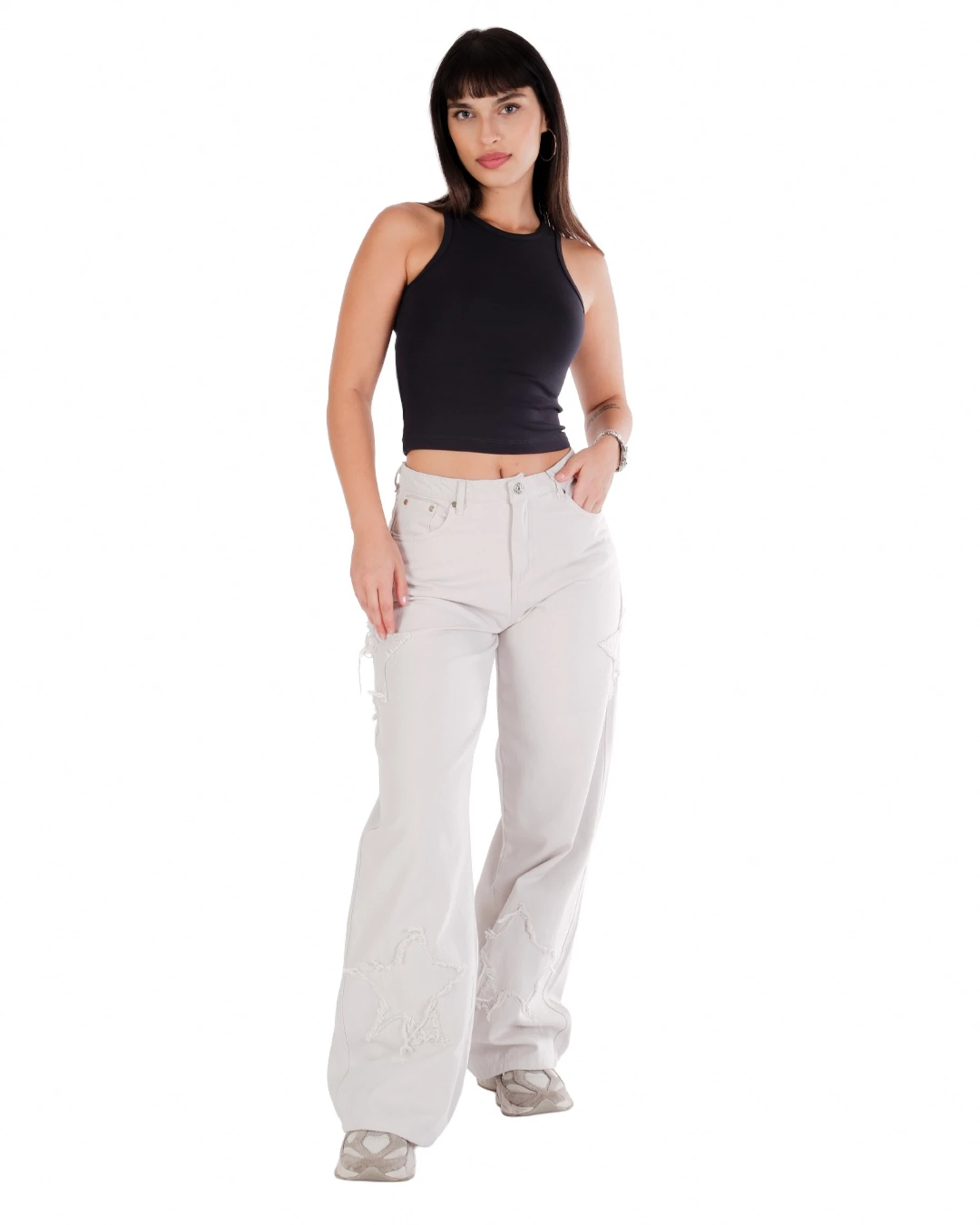 KOT CROP KOMBİN TAKIM - EKRU