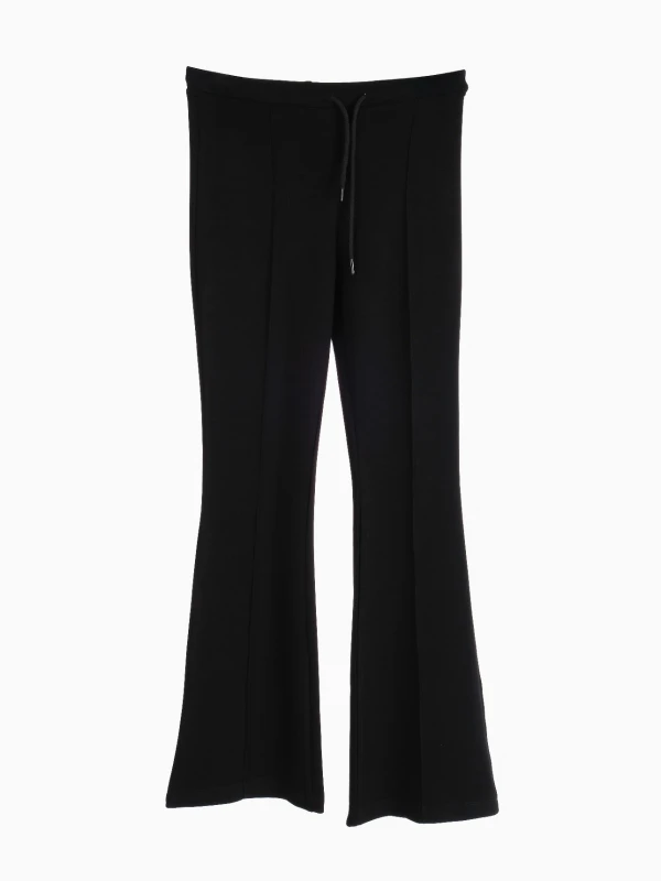 ÇIMALI İSPANYOL PANTOLON - SİYAH