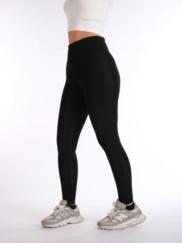 DALGIÇ KUMAŞ  ŞARDONLU TAYT - SİYAH