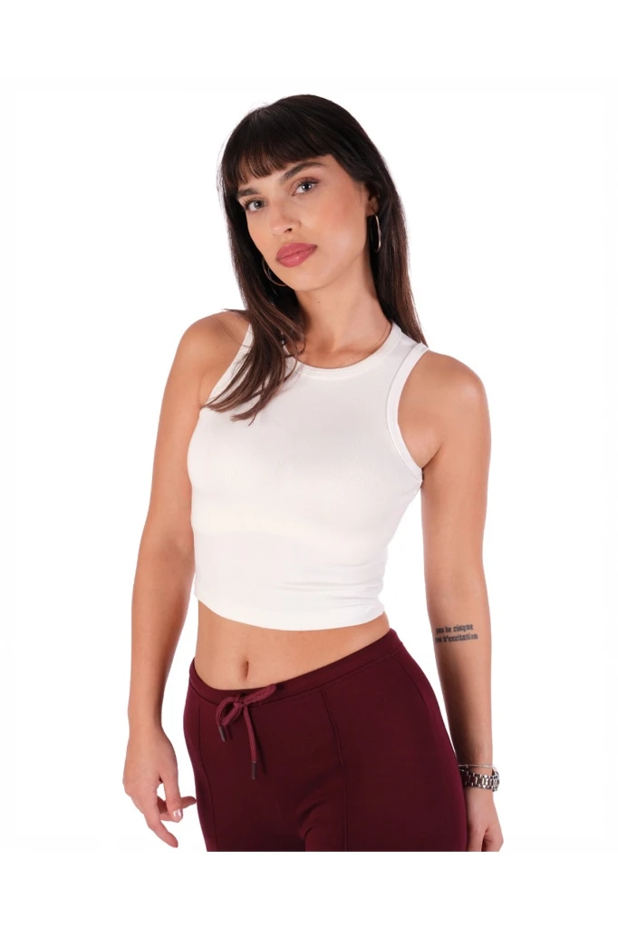 CROP BUZİ RİBANA - EKRU