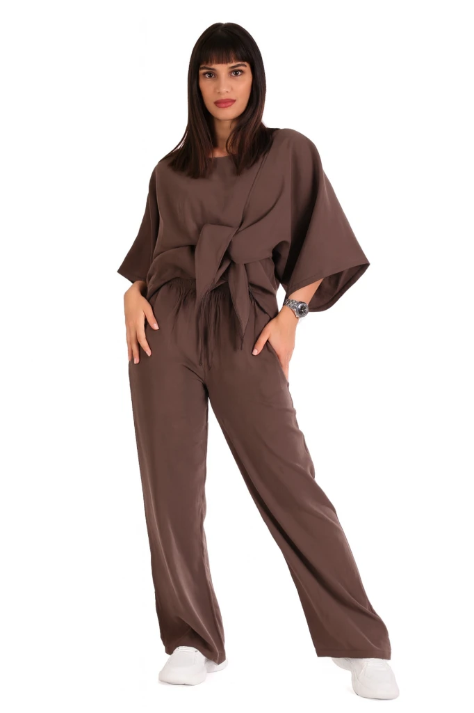 MODAL ÜÇLÜ TAKIM - KAHVERENGİ