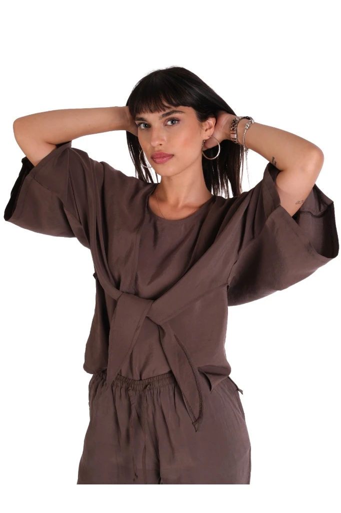 MODAL ÜÇLÜ TAKIM - KAHVERENGİ