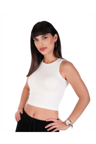 CROP BUZİ RİBANA - EKRU